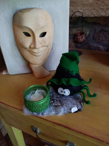 Photophore Halloween sur planche